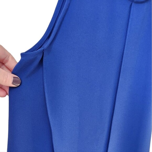 FIFTEEN TWENTY Dress Shift Wrap Blue‎ Sleeveless Short Open Back Flowy S - Picture 9 of 16